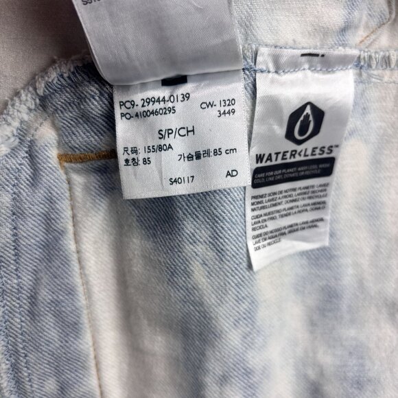 Levis Womens Ex-Boyfriend Trucker Jacket With Floral Back Embroidery Small, Whit - Picture 13 of 15